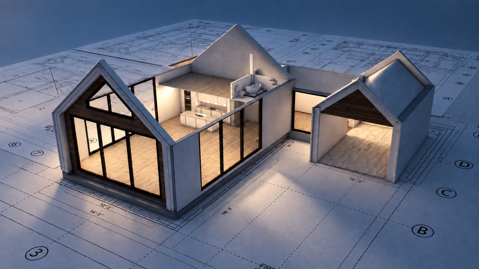 Neubau Indoor Visualisierung
